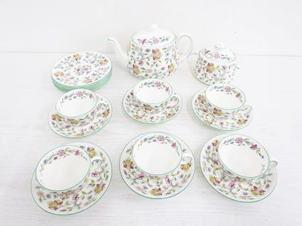 MINTON ミントン 花柄 ハドンホールティーセット 20点セット 【中古