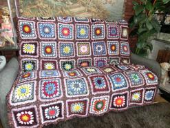 マルチカバー こたつカバー ベッドカバー ハンドメイド wool100