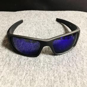 ※1円スタート※オークリー OAKLEY 美品 サングラス ヒューエルセル FUELCELL マットブラックフレーム ブルーレンズ スポーツ