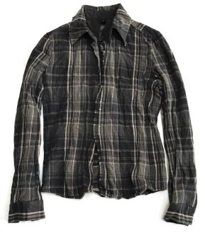 【美品 定価41040円 送料510円】wjk シワ加工チェックフックシャツ 1 piuAKMジュンハシモトjunhashimotoリンクルウノピュウ