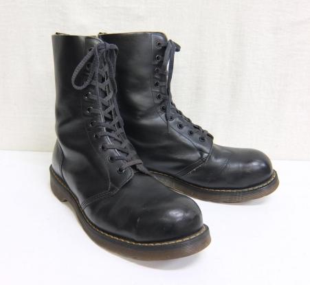 スチールトゥ 英国製 ドクターマーチン 10ホールブーツ 黒