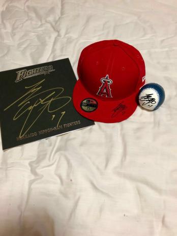 日ハム エンゼルス 大谷翔平 直筆サイン入りキャップ 球団公認直筆サインボール 球団公認直筆サイン色紙