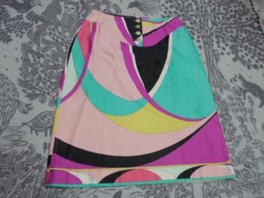 価５万円エミリオプッチEMILIO PUCCI 膝丈スカート 34サイズ ＊クリーニング済み