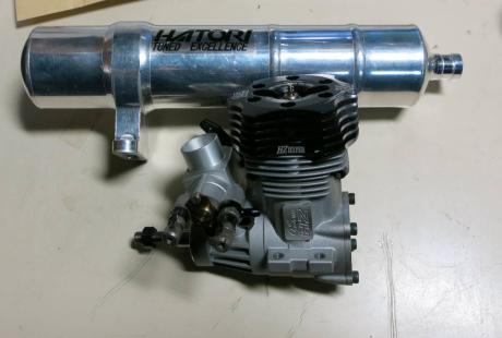OS HZ HYPER 55エンジン　ハットリマフラー付き未使用品です。