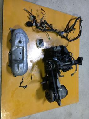 JOG ZR 3yk 赤フィン 実働エンジン ハーネス付き