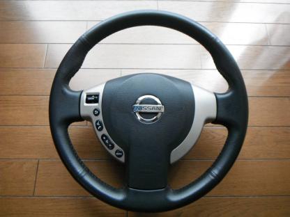 NV200 C25 ハンドル NV200プレミアムGX本革巻ステアリング中古品 C25セレナステアリング