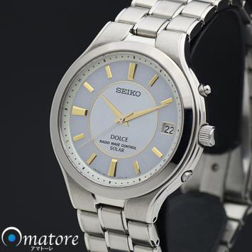 1円～◎美品◎SEIKO セイコー ドルチェ メンズ 電波ソーラー 7B22-0AK0  