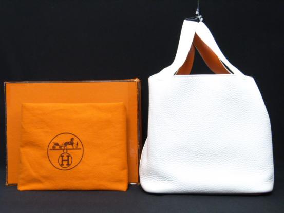  6228エルメス本物ピコタンMMトリヨン&times;白&times;オレンジ&times;I刻SV金具(かばん、バッグ)｜売買されたオークション情報、yahooの商品情報をアーカイブ公開 - オークファン かばん、バッグ