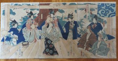 数量限定，定番人気 浮世絵 本物 風流五行之内 金性 3枚続き 豊国筆(木版画)｜売買されたオークション情報、yahooの商品情報をアーカイブ公開 - オークファン 木版画