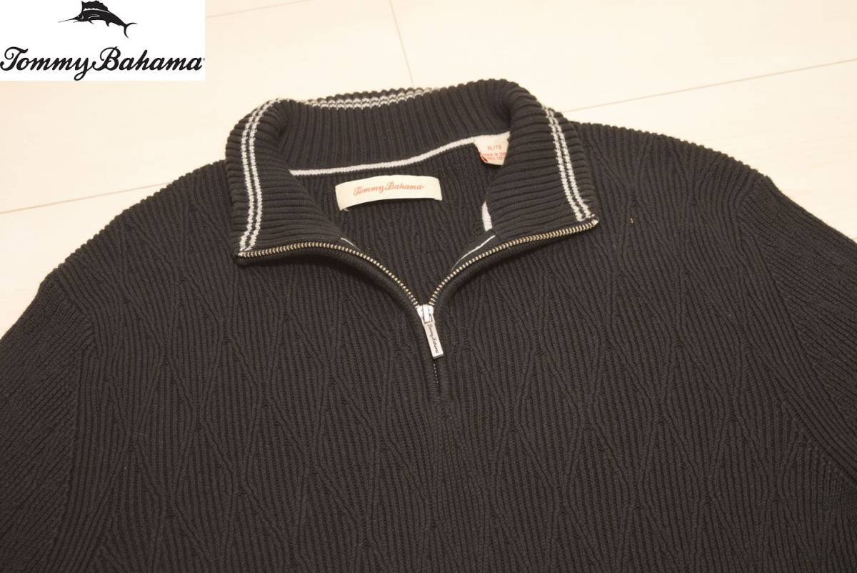 Tommy Bahama トミーバハマ コットン 100% ジップ スプリング ニット 