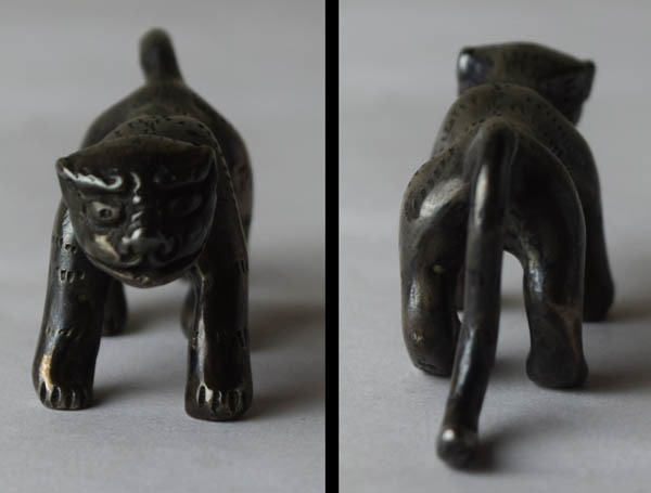 置物 筆架 銅器 虎 装飾品 工芸品 CB 時代物 古美術 銅製 玉獅子 骨董