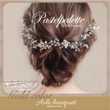 新品☆ヘアジュエリー結婚式ウェディングヘアアクセサリーティアラパールヘッドドレス_1