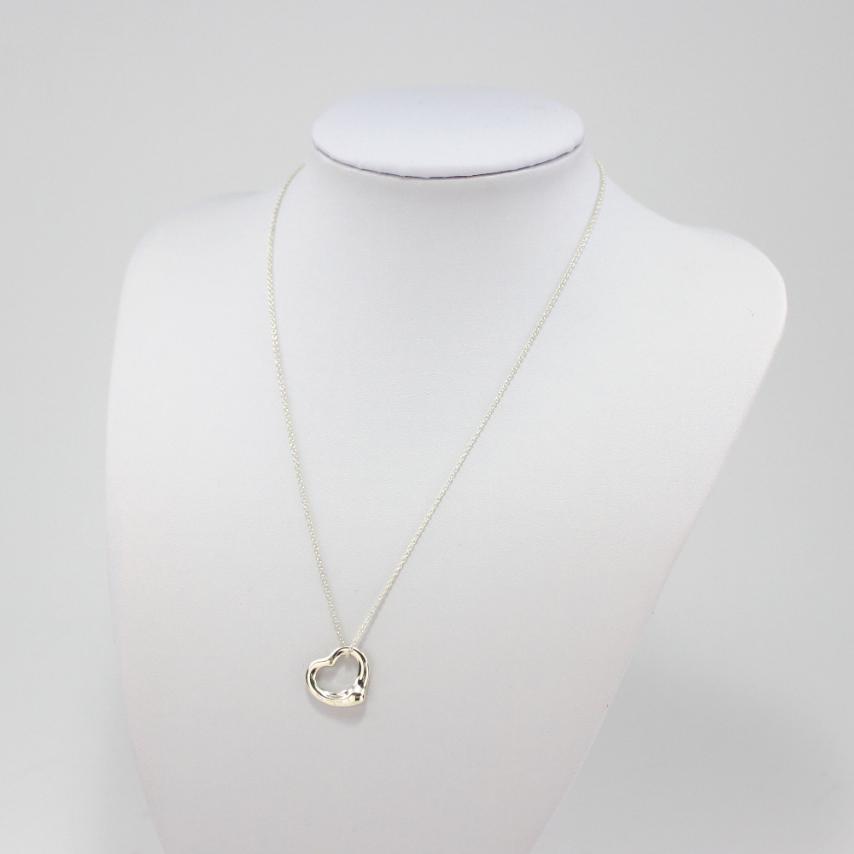 TIFFANY&CO. ティファニー オープンハート ネックレス ◇ シルバー 925 