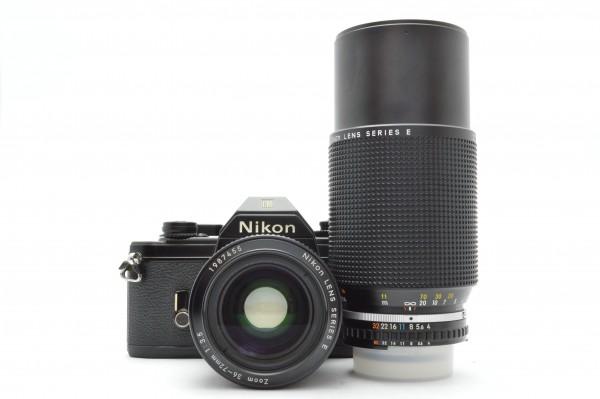 ◇ Nikon ニコン EM 黒 + Ai-S Nikon LENS SERIES E Zoom 36