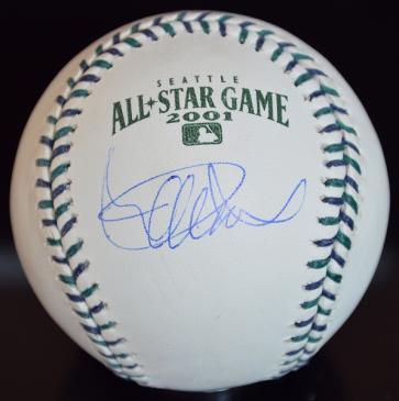 イチロー直筆サインボール3球、2001MLBオールスター