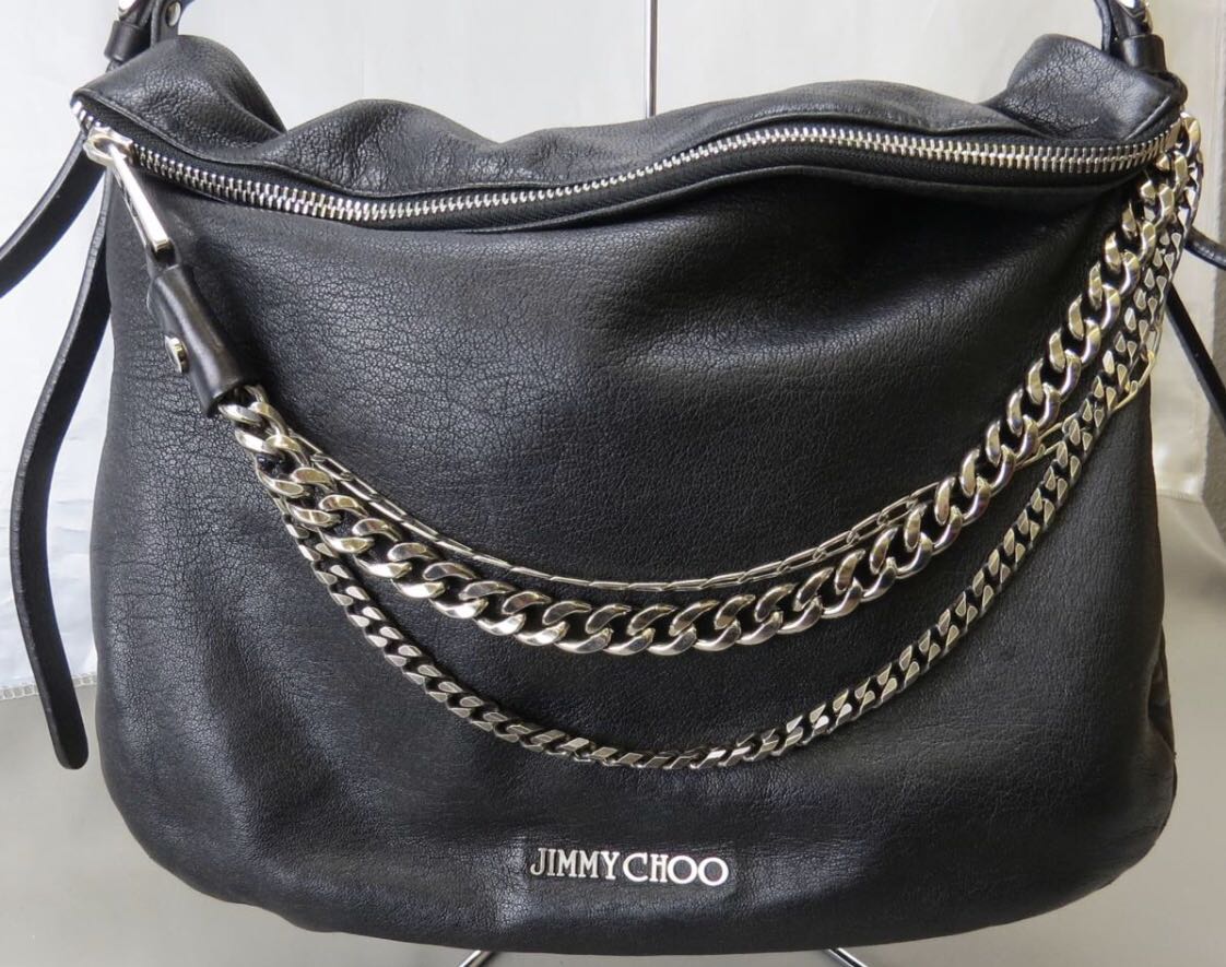 JIMMY CHOO ジミーチュウ バイカーチェーン ショルダーバッグ JIMMY