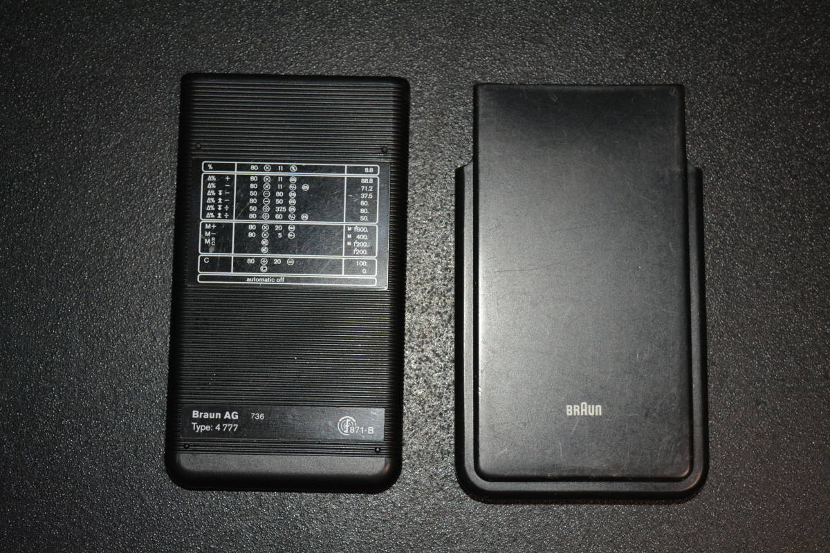 ブラウン BRAUN ソーラー電卓 ETS77 ブラック 廃番 テッドストック
