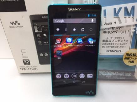 (043-04) 1円！[ 美品 ] ソニー SONY ウォークマン Fシリーズ NW-F886 32GB ブルー ♪♪ ハイレゾ / Bluetooth対応 / Android 4.1搭載 ♪♪