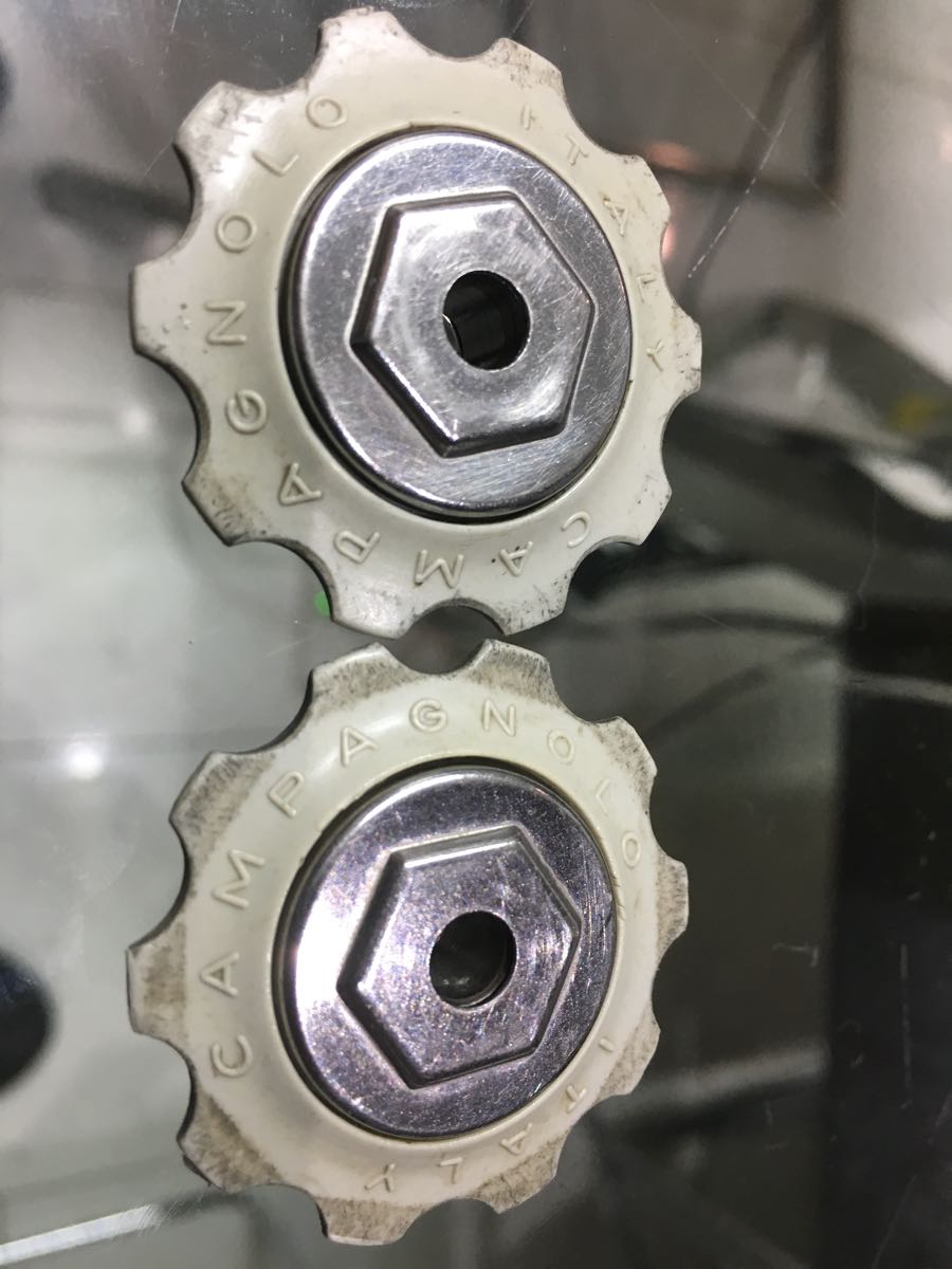 カンパ　CAMPAGNOLO　Ｃレコ　Ｒディレーラー　レコード　プーリー２個セット　ボールベアリング