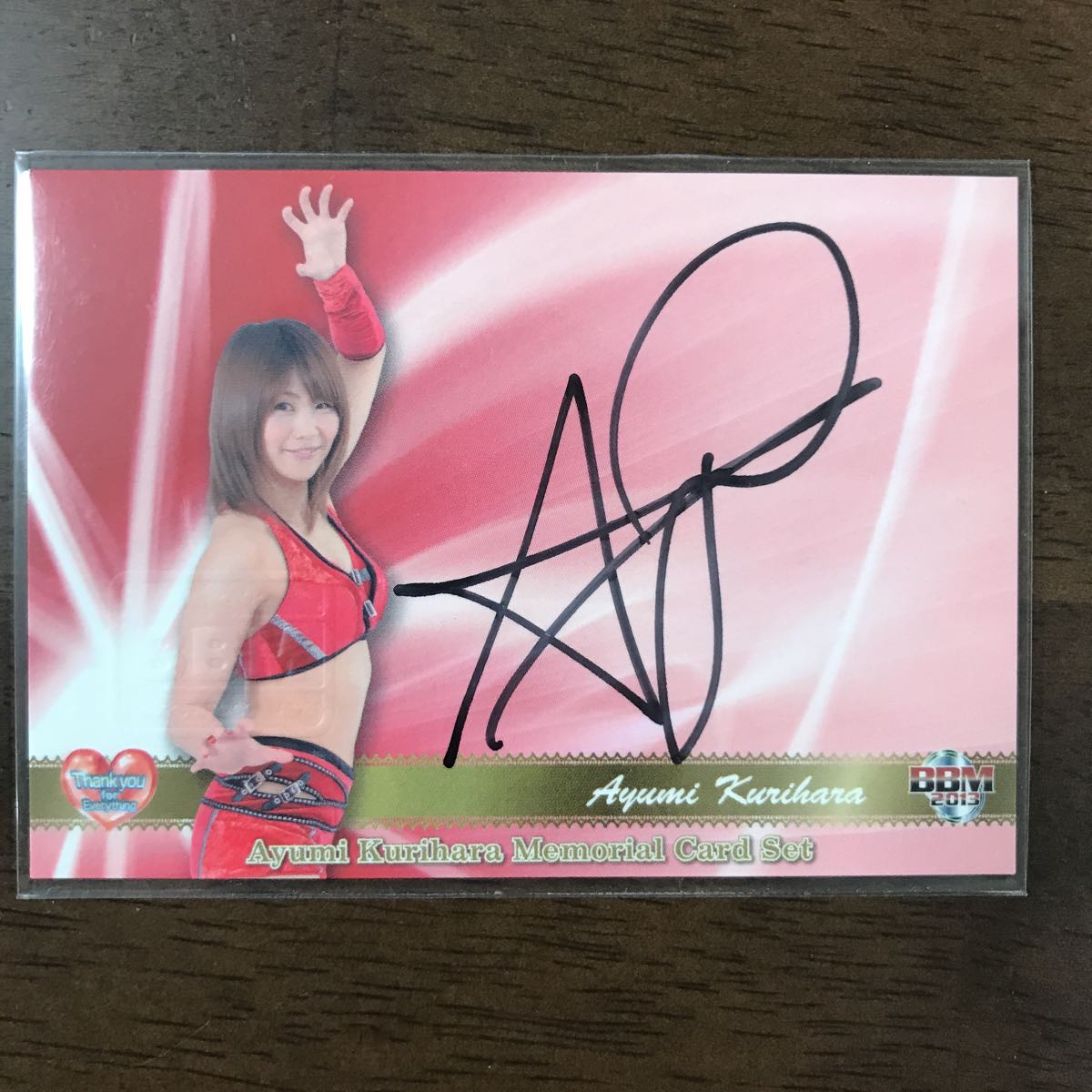 栗原あゆみ 276/300 BBM Thank you for Everything 直筆サインカード 2013_1