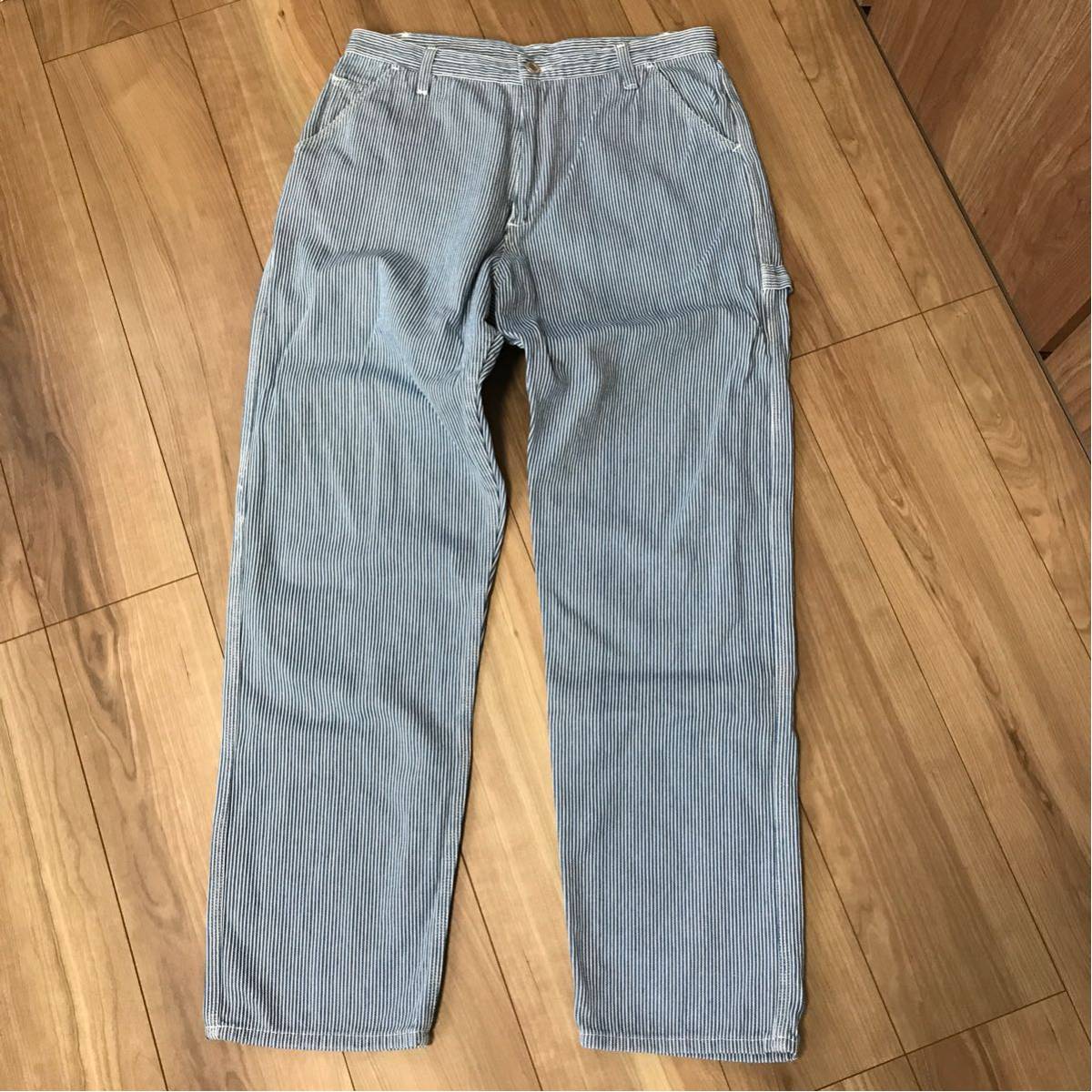 GDEH ストライプ ペインターパンツ L 初期 グッドイナフ good enough グッド イナフ goodenough ヒッコリー