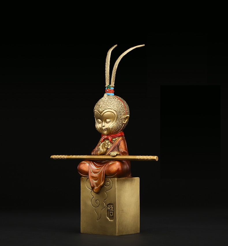 新品　銅制 精品　戦闘 悟空　サイズ：18X5.5X20ｃｍ black myth wukong 公式 WORKS-THE出陣-シリーズに孫悟空が登場！]｜ SUPER