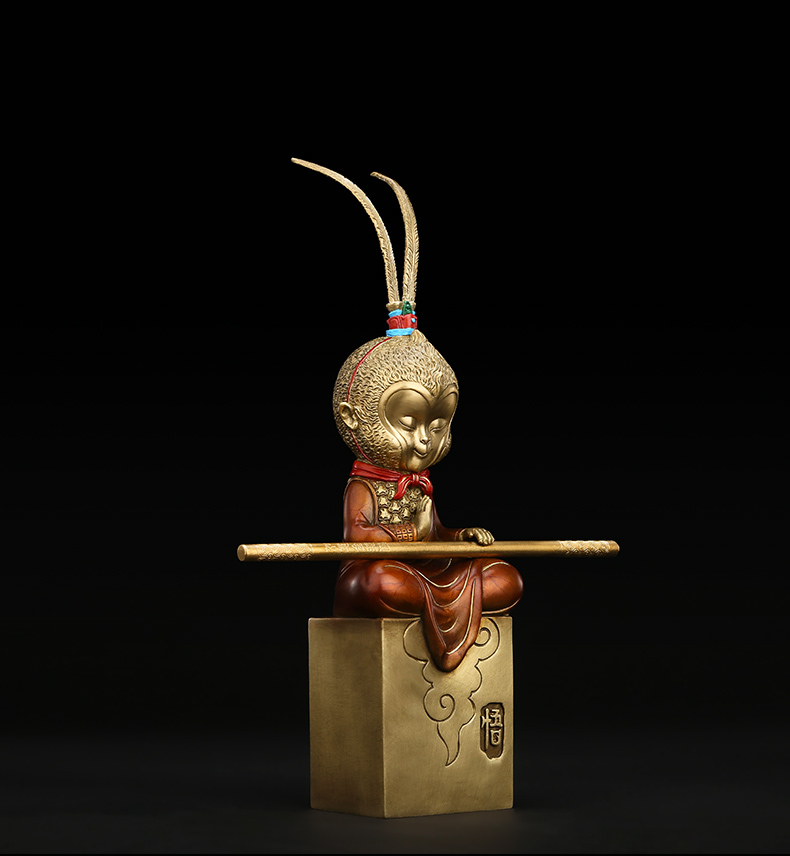 新品　銅制 精品　戦闘 悟空　サイズ：18X5.5X20ｃｍ black myth wukong 公式 WORKS-THE出陣-シリーズに孫悟空が登場！]｜ SUPER