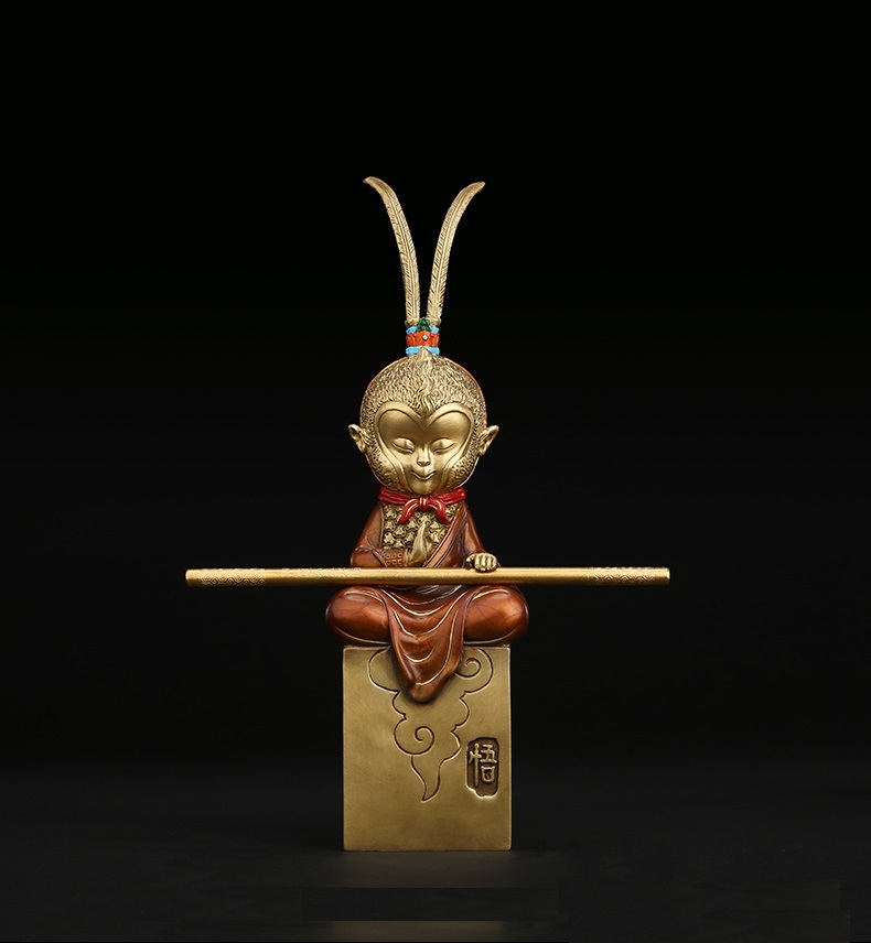 新品　銅制 精品　戦闘 悟空　サイズ：18X5.5X20ｃｍ black myth wukong 公式 WORKS-THE出陣-シリーズに孫悟空が登場！]｜ SUPER