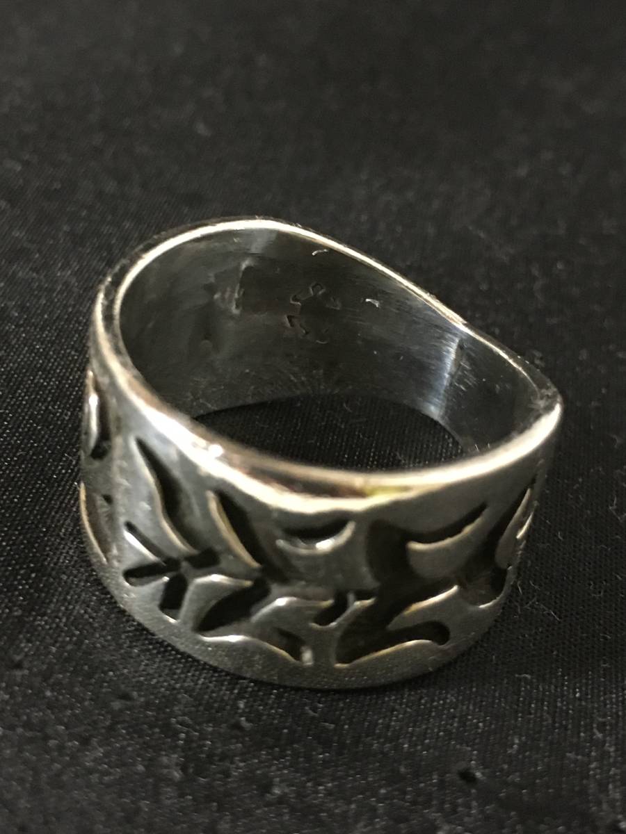Hopi ホピ族 silverシルバーリング 作家刻印あり HOPI/ホピ族 波と木 ring リング 作者不明 Hopi ホピ族 silverシルバー