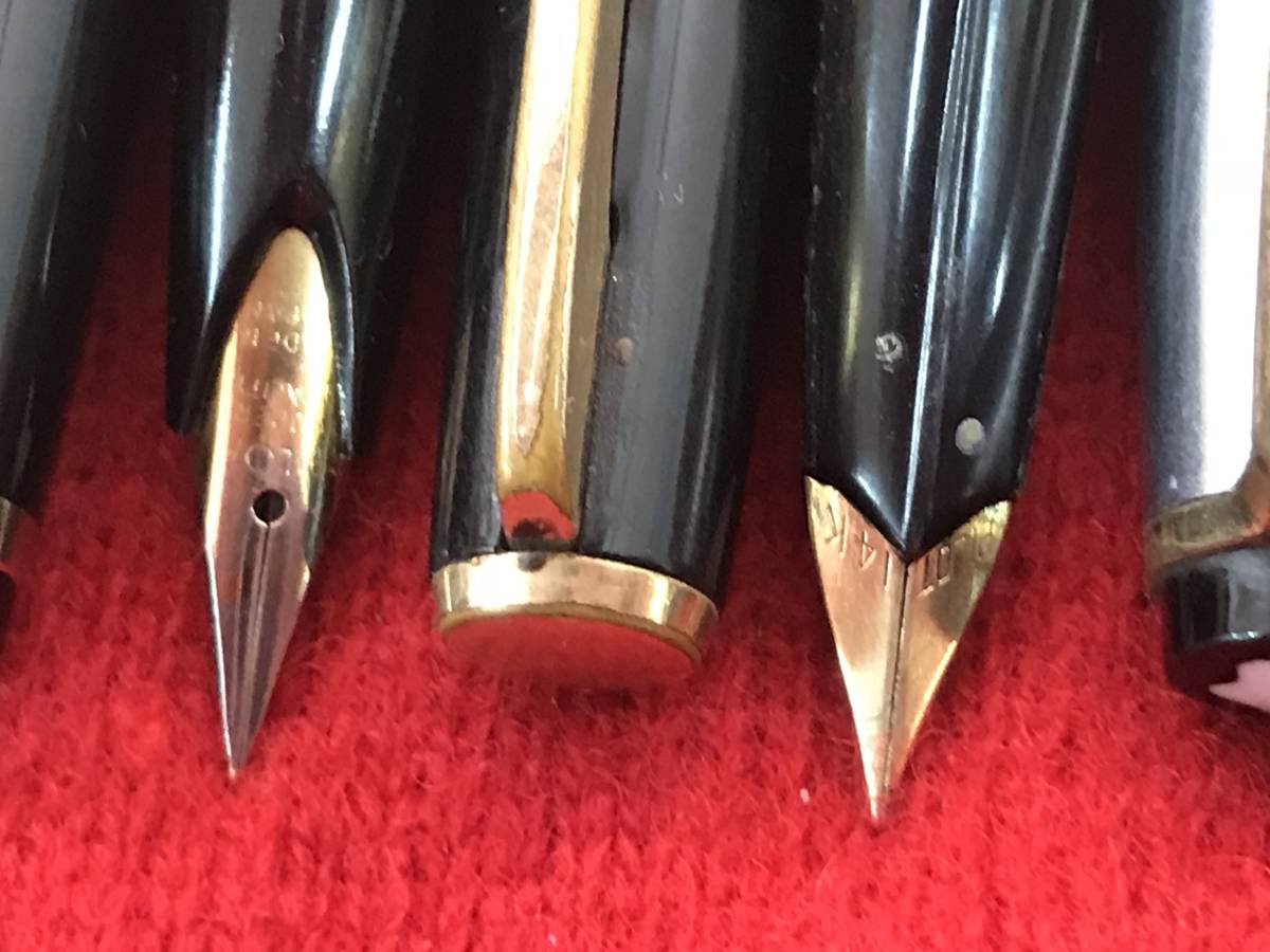 No.455 万年筆 7本まとめて売り スペアインク付き 14K 18K 24K 585