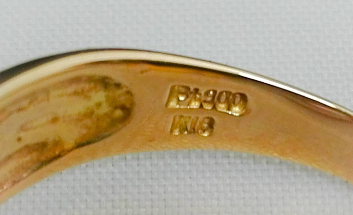 店舗情報 【新品仕上げ済】Pt900 K18 ダイヤモンド0.02ct リング 16号 
