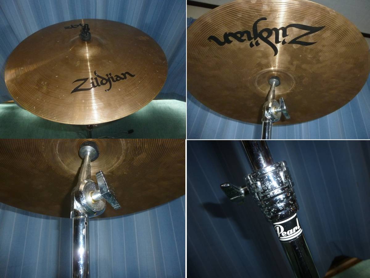 Zildjian ジルジャン　１６インチCRASH　シンバル＋　パールスタンド ..