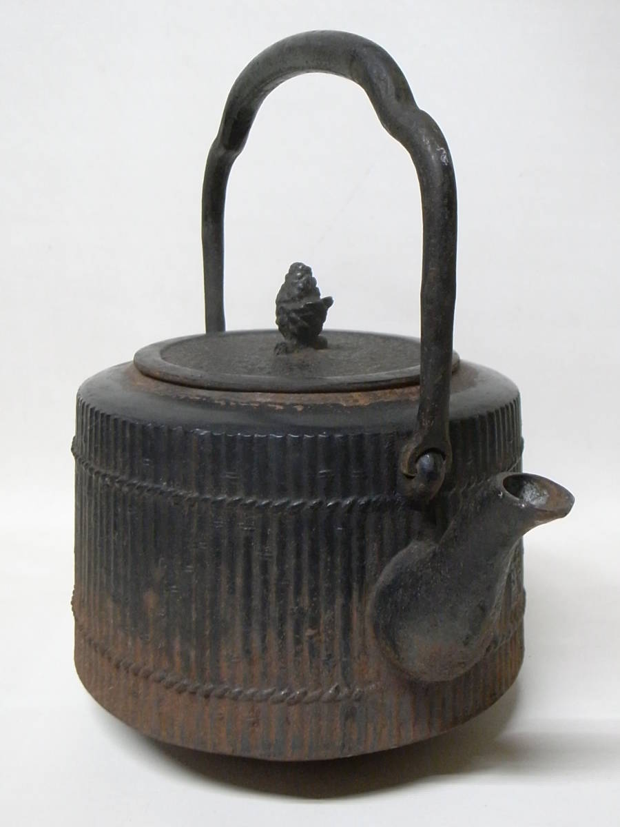 南部鉄器 鉄瓶 在銘 茶道具 煎茶 煎茶道具 水漏れ無し 鉄瓶 煎茶道具 在