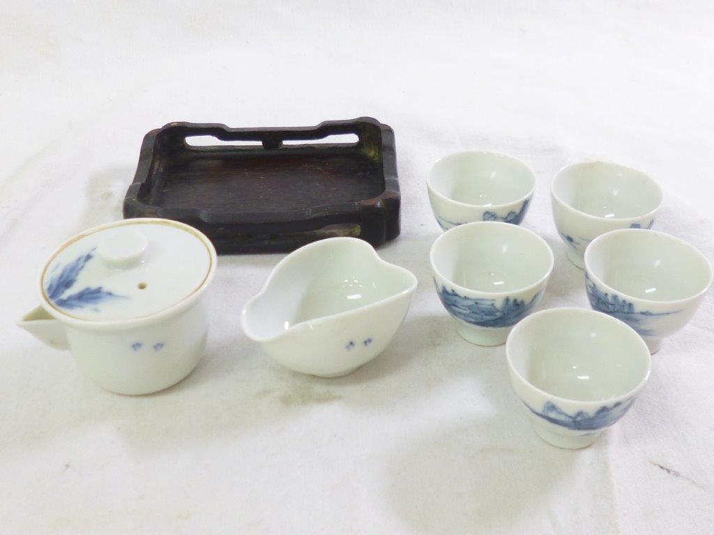 宝瓶 染付 道八 急須 茶道具 煎茶器 高橋道八 華中亭道八造 在銘 煎茶