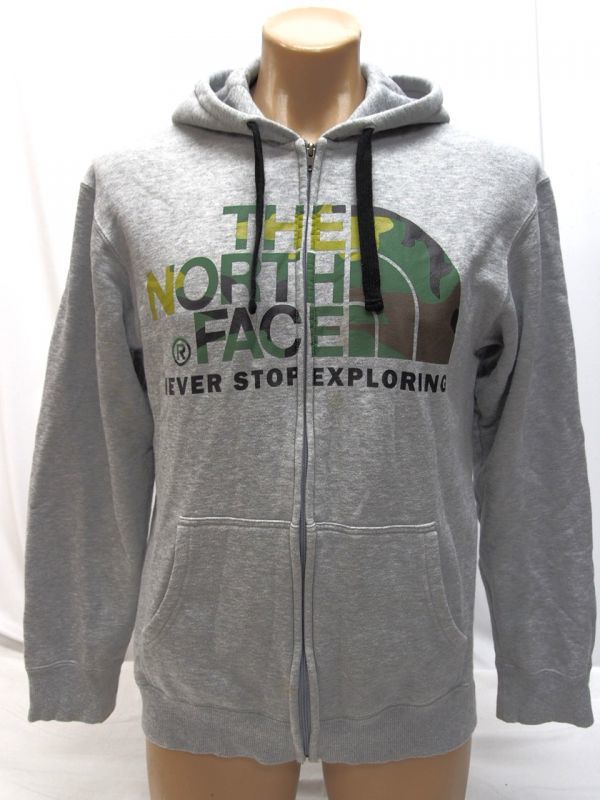 r2_4897A THE NORTH FACE ザ・ノースフェイス カモフラージュ ロゴ フルジップパーカー XL