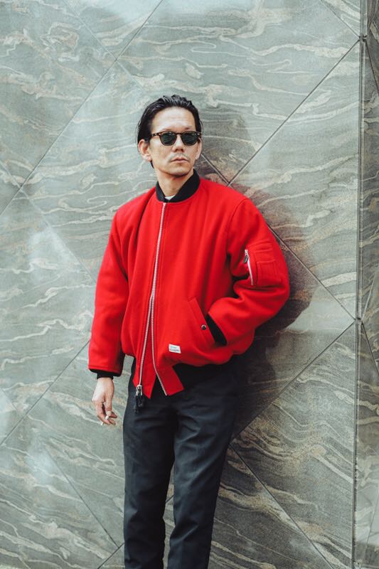 BEDWIN 17AW 野村訓市着 限定 Ex. MELTON TYPE MA-1 JACKET RED S