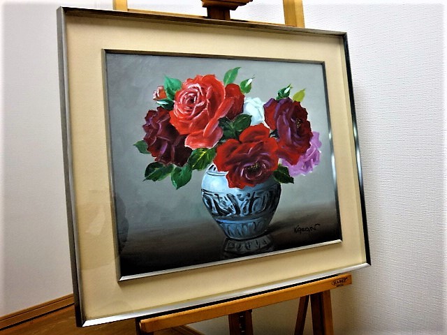 油絵 薔薇 F10 絵画買取・販売の小竹美術 F4号 額装無し｜Yahoo!フリマ
