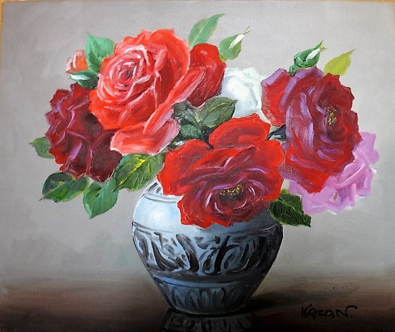 油絵 薔薇 F10 絵画買取・販売の小竹美術 F4号 額装無し｜Yahoo!フリマ