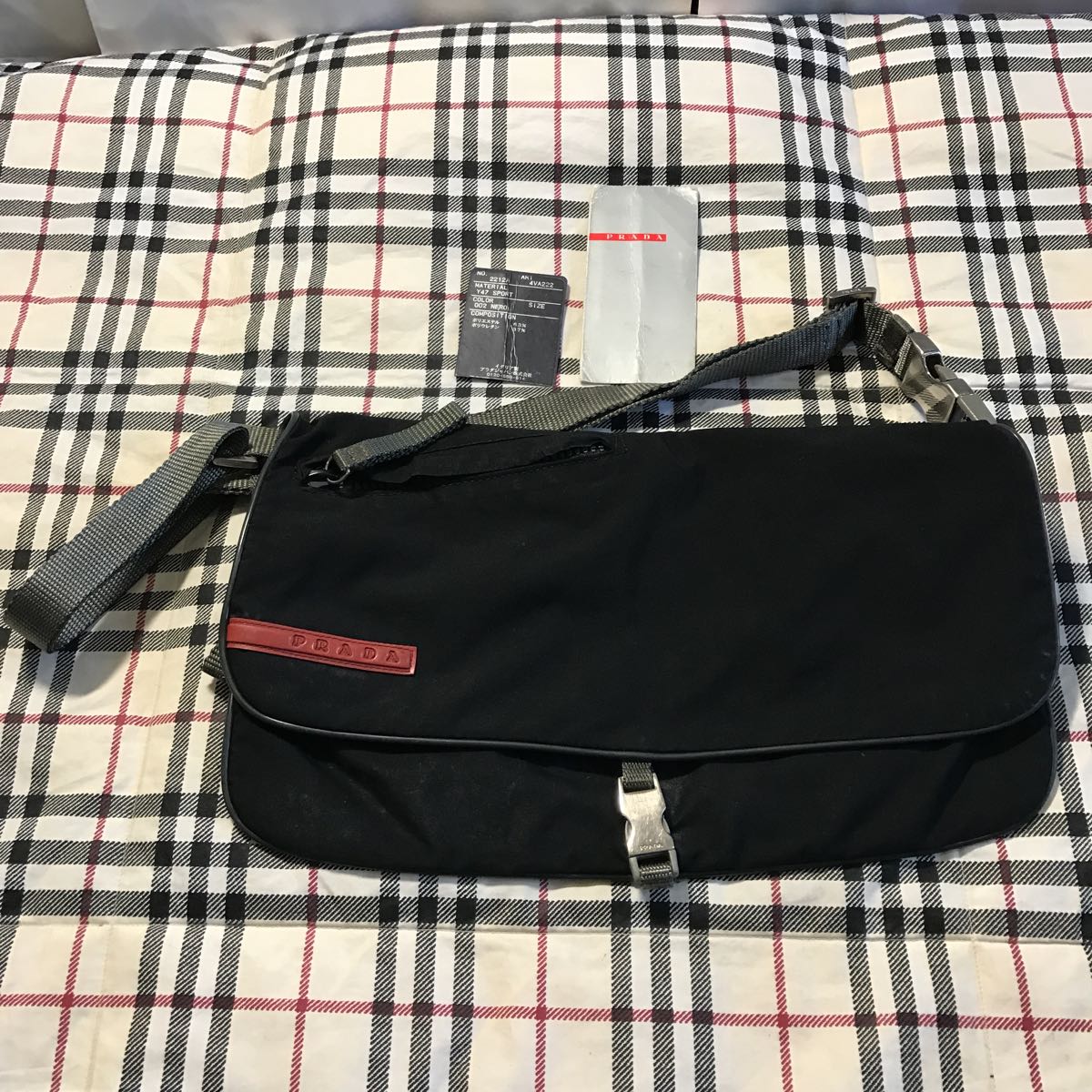 プラダスポーツ メンズ ウエストポーチ ナイロン ブラック PRADA