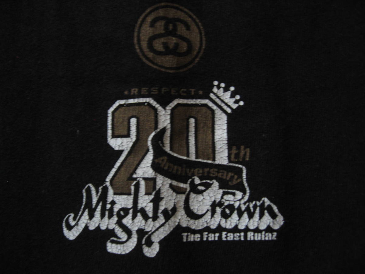 STUSSY MIGHTY CROWN マイティークラウン Tシャツ XLサイズ 黒 