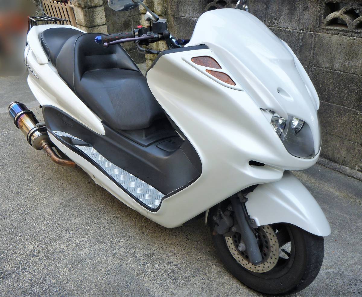 ★全国発送可能 格安スタート きれいなシルキーホワイト ヤマハ マジェスティＣ２５０ 早い者勝ち センスのいいライトカスタム 売切 大阪★