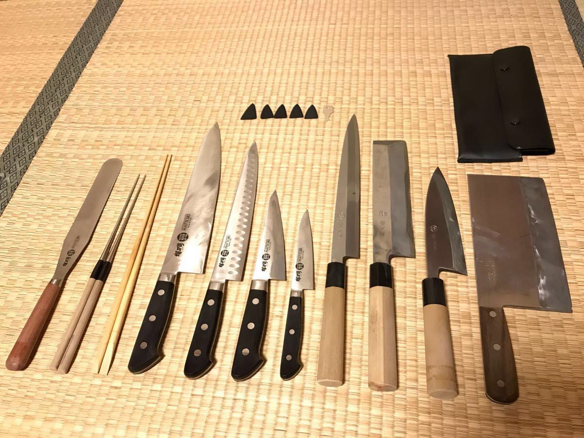 日本代理店正規品 服部栄養専門学校 堺刀司 ケース付き包丁セット 12点 