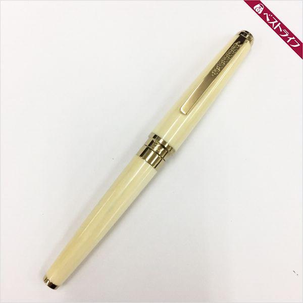 1円 本物 セーラー 万年筆 象牙 ペン先K18 カートリッジ式 筆記確認済 