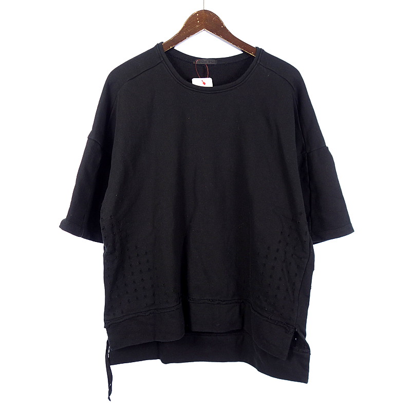 ケムリ/KMRII KMRII 18SS バックプリント ダメージ加工 オーバーサイズ Tシャツカットソー