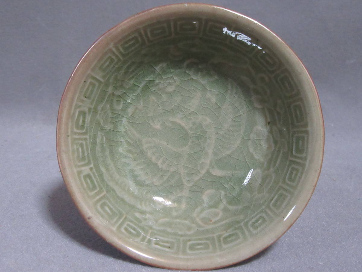 中国 紫砂 朱泥 内白釉 瓜形碗 煎茶器五客 V R6674E 【