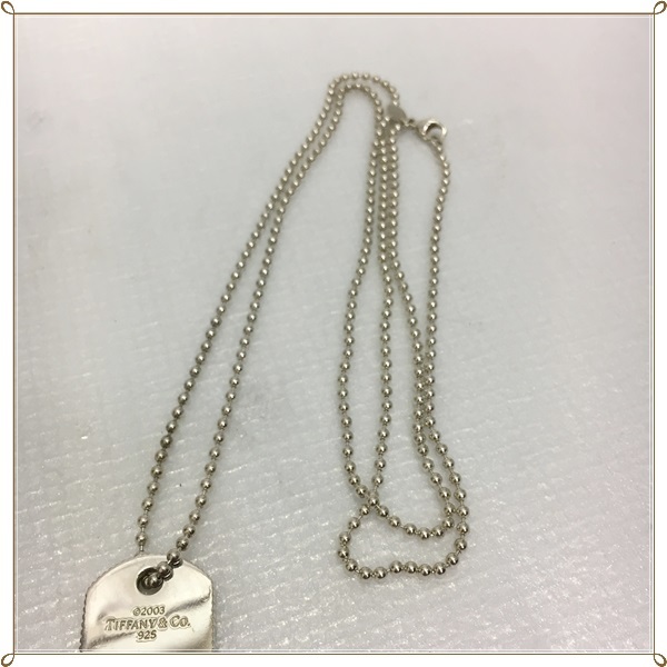 ティファニー シルバー 925 ドッグタグ ネックレス 【公式通販】