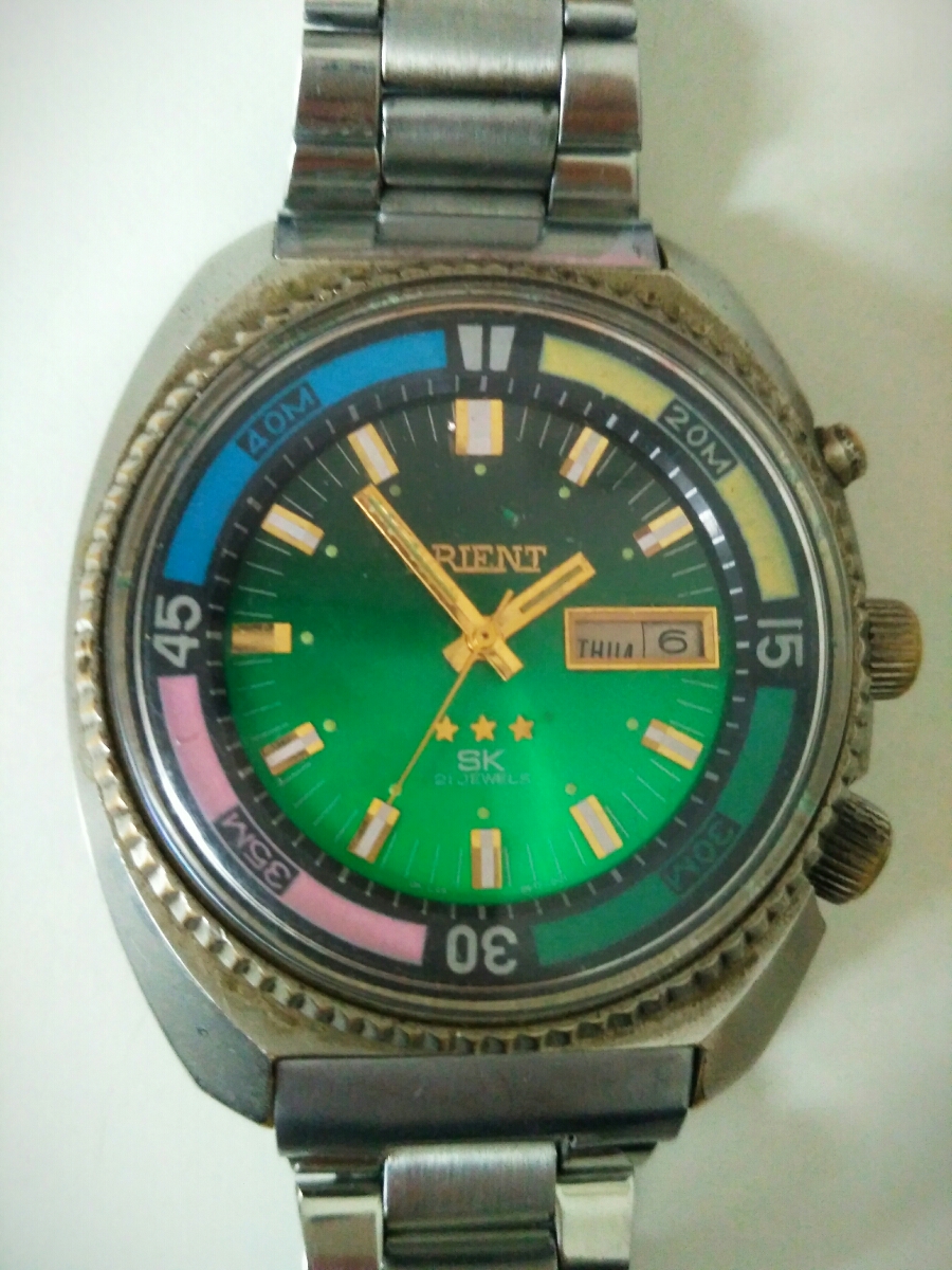 ORIENT オリエント スリースター SK インナーダイバーベゼル カラフル 