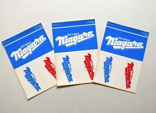 ＜ステッカー＞「Niagara RECORDS」ナイアガラレコード ステッカー3枚セット 大滝詠一 ナイアガラ・レーベル ★非売品・当時物