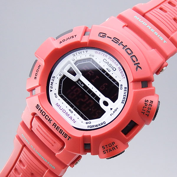 メンズ G-SHOCK MUDMAN G-9000MX 腕時計 レッド 新品電池