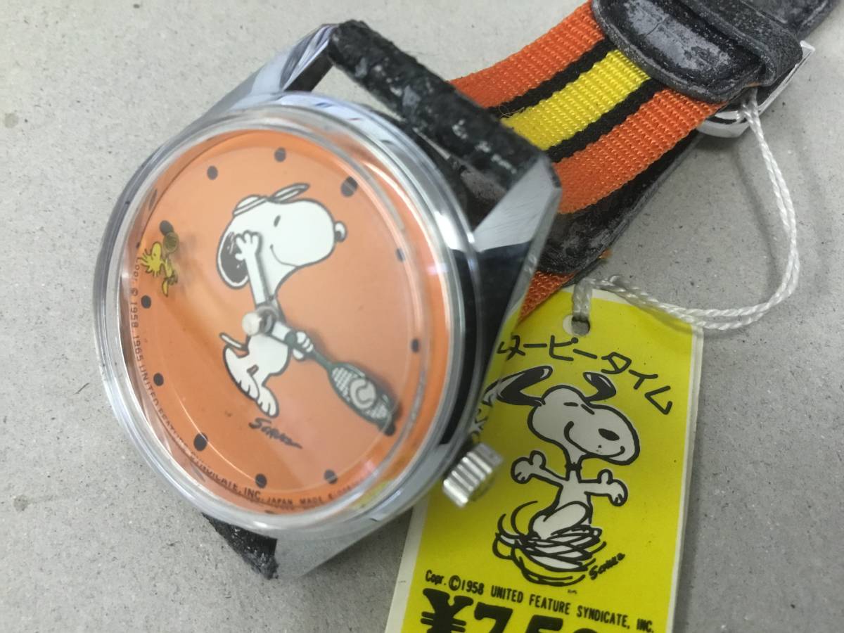 デッドストック スヌーピータイム 手巻き腕時計 「ウッドストックと